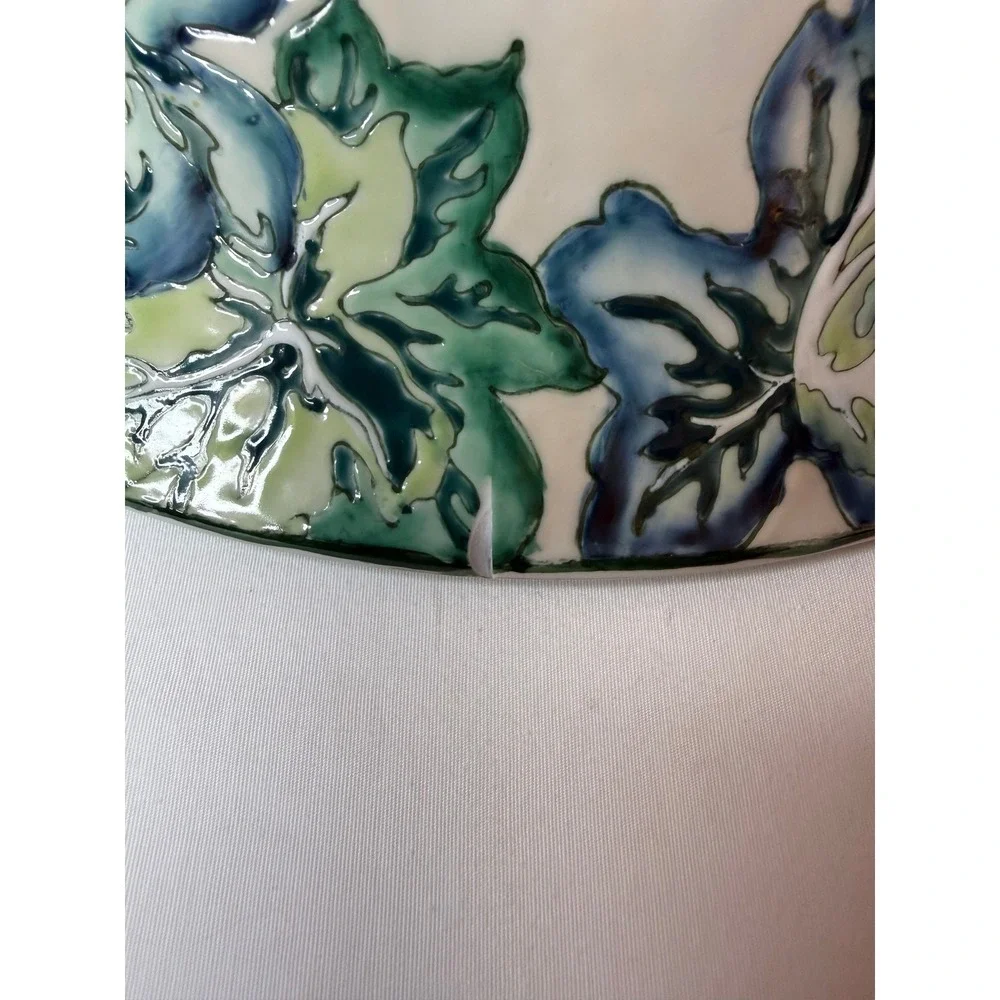 Large Vintage Chinese Ivy Floral Bowl Oklahoma Importing‎ Co 12
